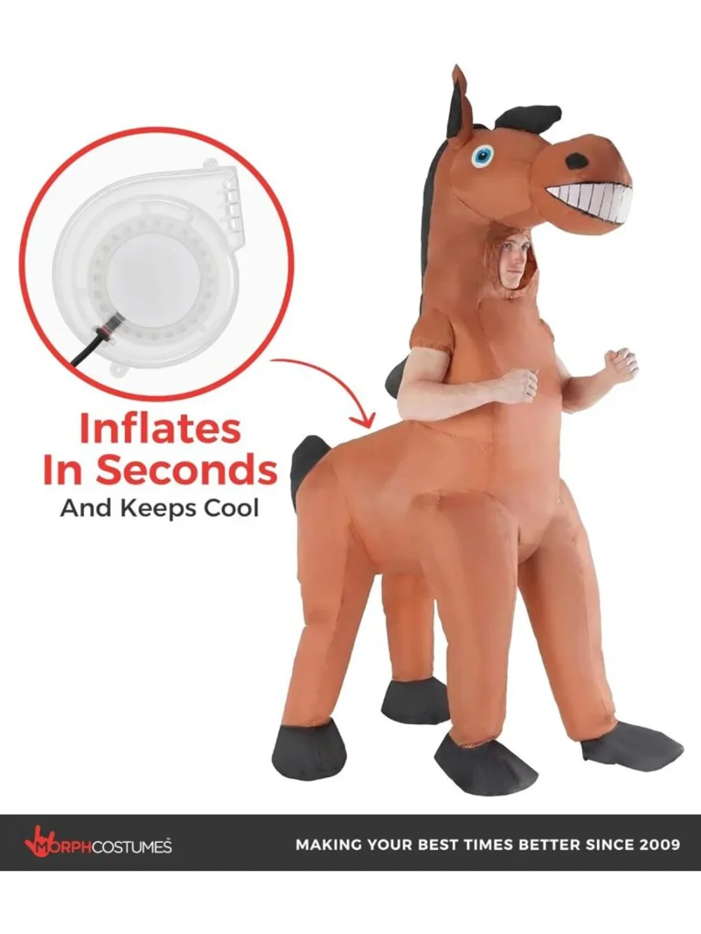 Giant Inflatable Horse Costume for Adults | Fun Party Outfit & Dress-Up